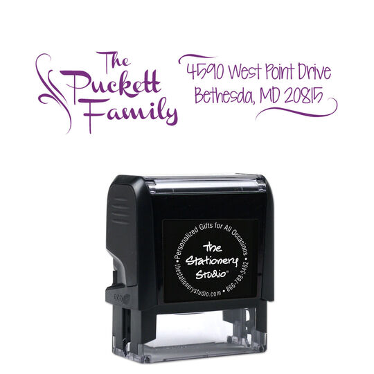 Puckett Rectangular Address Self-Inking Stamp